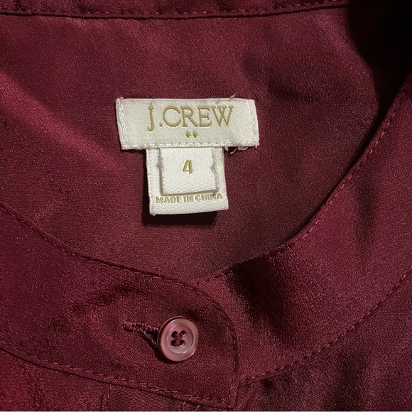 J Crew Burgundy Maroon Draped Pocket Front Tank Top - Picture 5 of 5